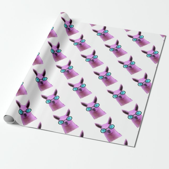 Cool Pink Llama! Geschenkpapier (Ungerollt)