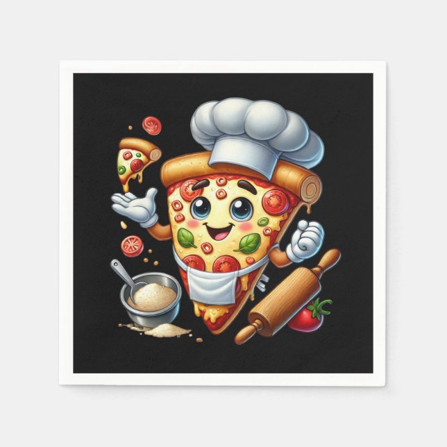 Cool Pizza lovers party  Serviette (Vorderseite)