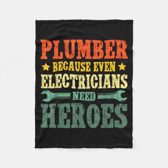 Cool Plumber Costume For Men Women Plumbing Tool P Fleecedecke (Vorderseite)