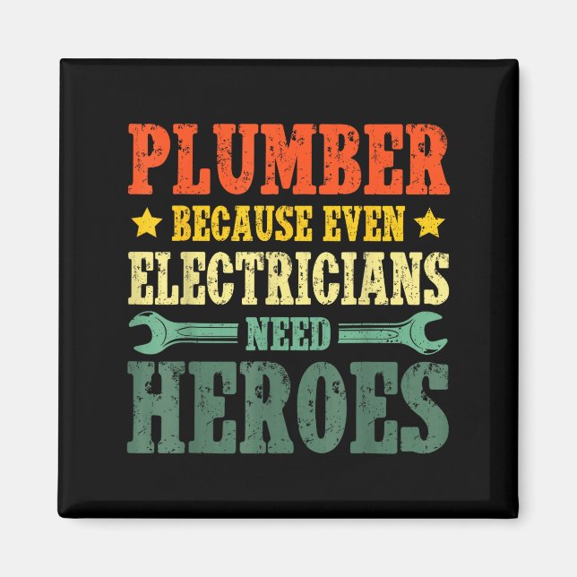 Cool Plumber Costume For Men Women Plumbing Tool P Magnet (Vorne)