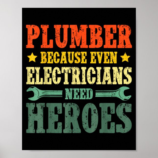 Cool Plumber Costume For Men Women Plumbing Tool P Poster (Vorne)