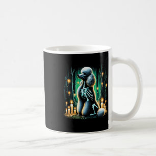 Cool Poodle Dog Skeleton Halloween Hund Mama Vater Kaffeetasse