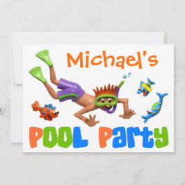 Cool Pool-Party Einladung