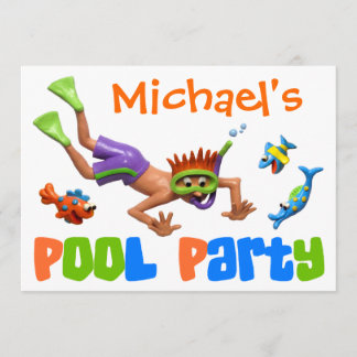 Cool Pool-Party Einladung