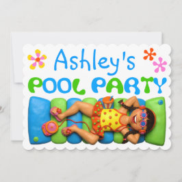Cool Pool Party, Kinderbecken Party Einladung