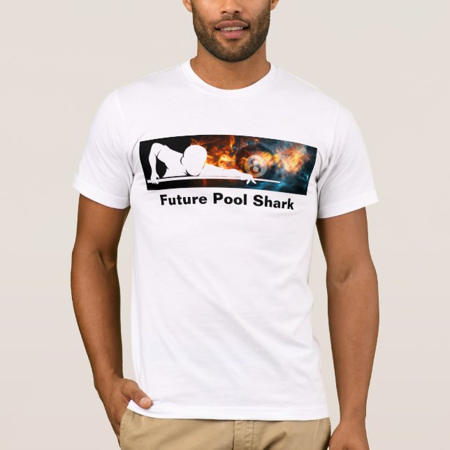 Cool Pool Shark 8 Ball Billiards Tshirt (Vorderseite)