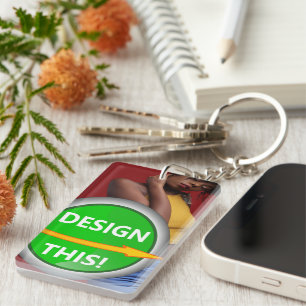 COOL ! Porte - clé - Rectangle acrylique (à un côt