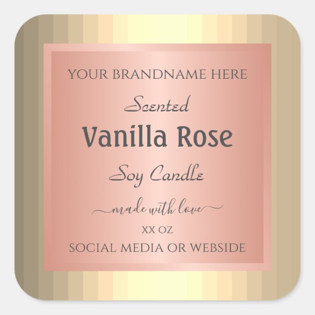 Cool Produit Packaging Étiquette Rose Gold Effet (Devant)