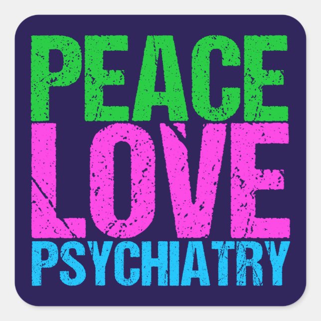Cool Psychiater Quadratischer Aufkleber (Vorderseite)