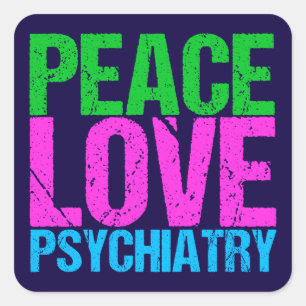 Cool Psychiater Quadratischer Aufkleber