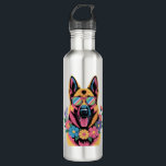 Cool pug with sunglasses summer joy cartoon edelstahlflasche<br><div class="desc">Cool pug with sunglasses summer joy cartoon</div>