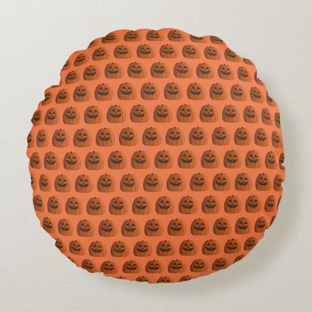 Cool Pumpkin Rundes Kissen (Vorderseite)