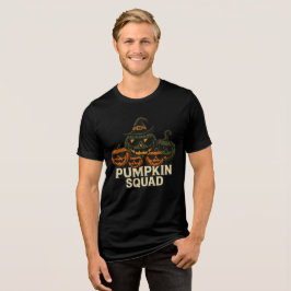 Cool Pumpkin Squad Halloween Design Tri-Blend Shirt