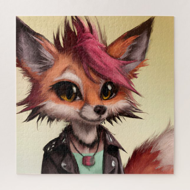Cool Punk Rock Fox Teenager (Vertikal)