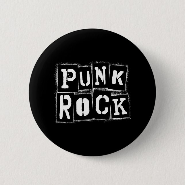 Cool Punk Rock Punkrock Hardrock Music Rockn Roll Button (Vorderseite)