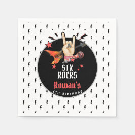 Cool Punk Rockstar Any Age Birthday Serviette