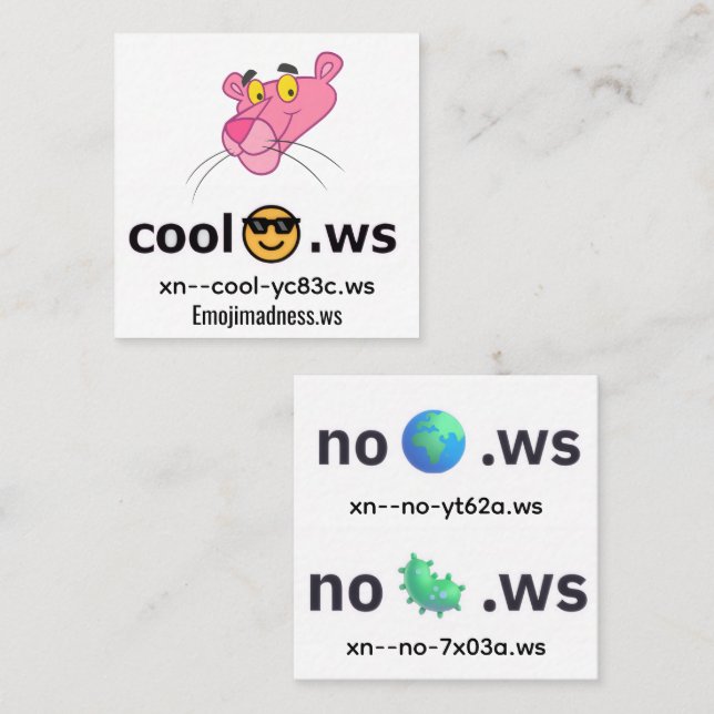 cool quadratische visitenkarte (Vorne/Hinten)