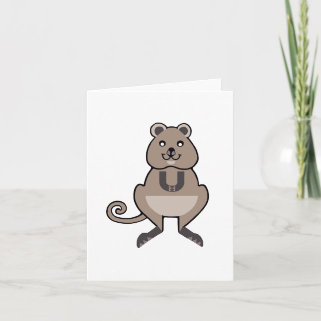 Cool QUOKKA - Marsupial - Wildtiere - Natur - Karte (Vorderseite)