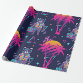Cool Raccoon Hawaiianisches Hemd Geschenk Geschenkpapier