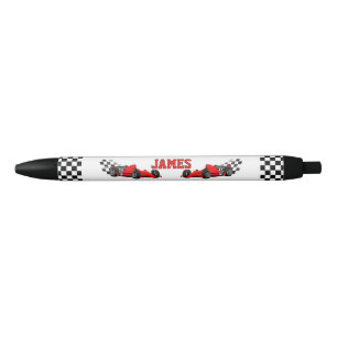 Cool Race Car Boy Individuelle Name Personalisiert Kugelschreiber