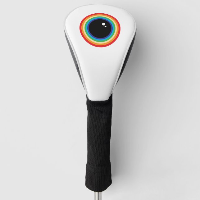 Cool Rainbow Eyeball Golf Headcover (Vorderseite)