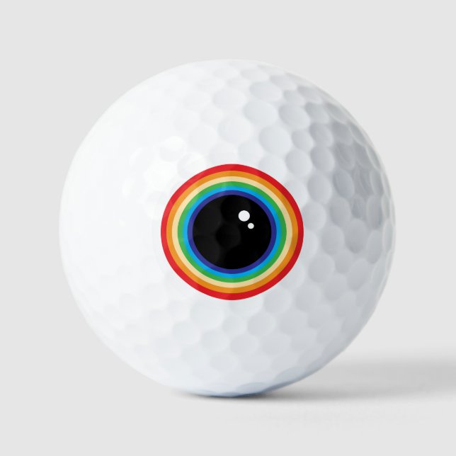 Cool Rainbow Eyeball Golfball (Vorderseite)