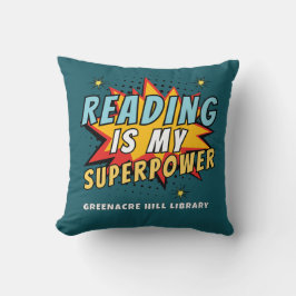 Cool Reading ist mein Bibliotheksbereich für Großr Kissen