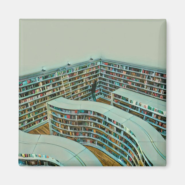 Cool reading lover gift magnet (Vorne)