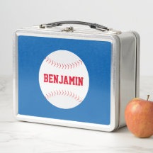 Cool Red Baseball Lunch Box