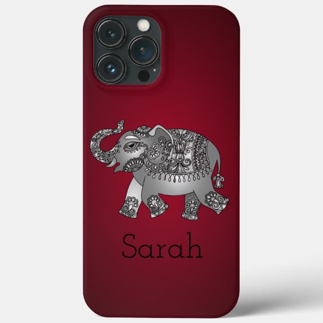Cool Red Elephant Case-Mate iPhone Hülle (Rückseite)