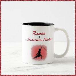 Cool Red Ninja Warrior Zweifarbige Tasse