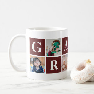 Cool Red Photo Collage Granny Mugs