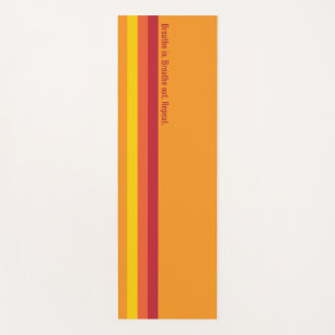 Cool Retro 70er Streifen Orange Yoga Mat Yogamatte