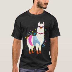 Cool Retro 80er 90s Llama Alpaca T-Shirt