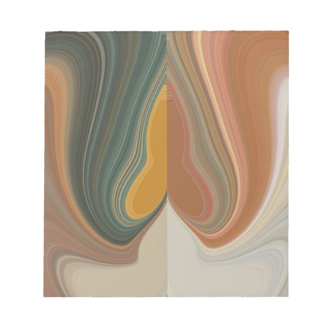 Cool Retro Abstrakt Graphic bunt Matata strand Notizblock (Vorderseite)