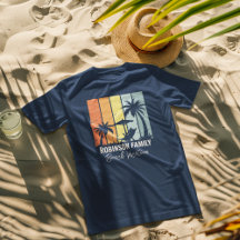 Cool Retro Beach Urlaub Familienreise Navy Blue