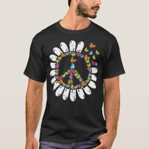 Cool Retro Butterfly Peace Art Liebe 60er Hippie I T-Shirt