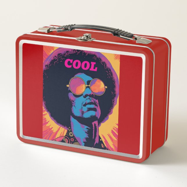Cool/Retro-Lunch-Box Metall Brotdose (Vorderseite)