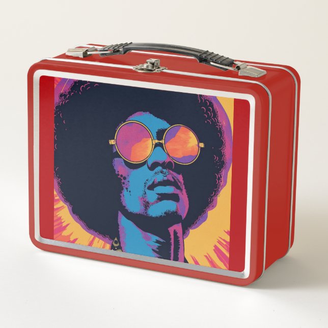 Cool/Retro-Lunch-Box Metall Brotdose (Vorderseite)