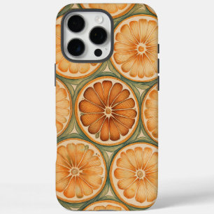 Cool Retro Orange Motif iPhone 16 Pro Max Coque
