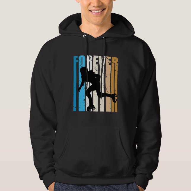 Cool Retro Roller Skating Fan Loves Bday Roller Gi Hoodie (Vorderseite)