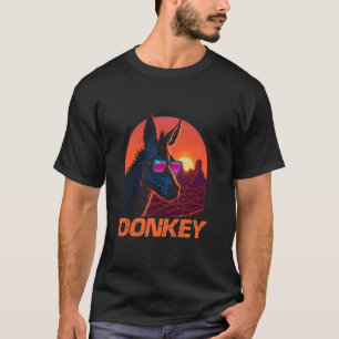 Cool Retro Sonnenbrille Donkey T-Shirt