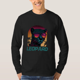 Cool Retro Sonnenbrille Leopard T-Shirt