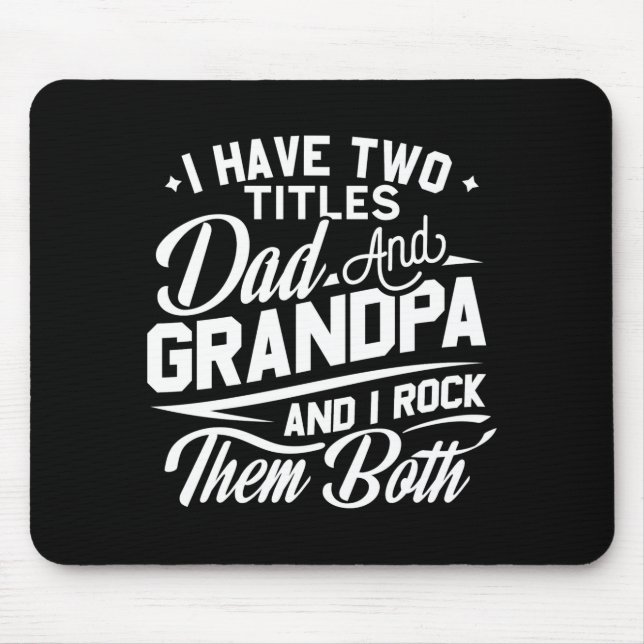 Cool Retro Style Gift For New Grandpas _2  Mousepad (Vorne)