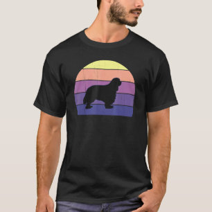 Cool Retro Sunset Fun Cavalier King Charles Spanie T-Shirt