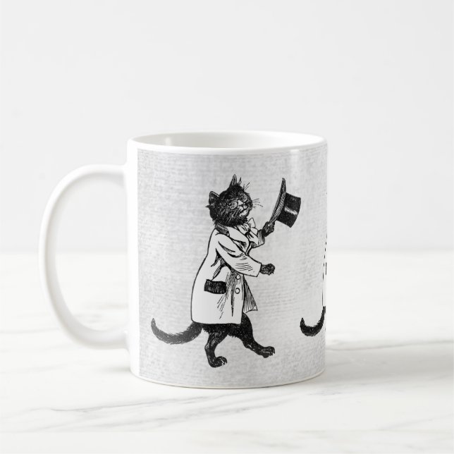 Cool rétro Top Hat Chat Mug (Gauche)