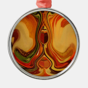 Cool Retro Vintag Hakuna Matata Fall Raster Color Ornament Aus Metall