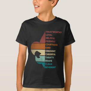 Cool Retro Vintage Stil Pfadfinder Gesetz T-Shirt