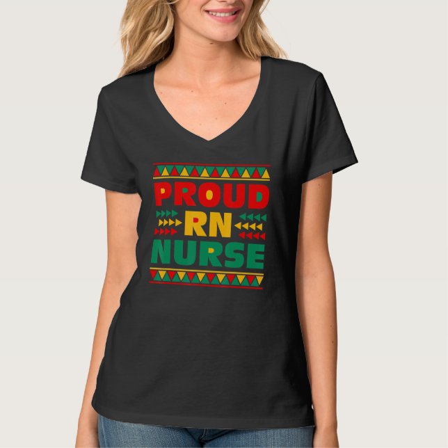 Cool RN Nurse for Black History Month T-Shirt (Vorderseite)