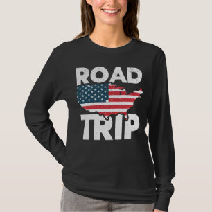 Cool Road Trip American Traveller USA Travel T-Shirt